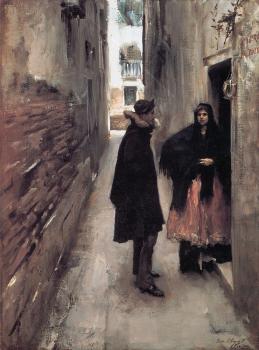 約翰 辛格 薩金特 Street in Venice 約翰 辛格 薩金特 Street in Venice